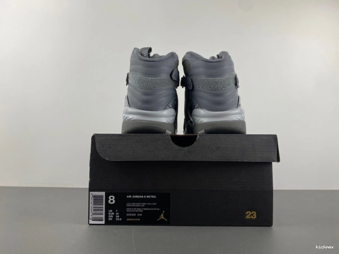 Cheap Retro 8 Cool Grey Jordan 305381-014 0630